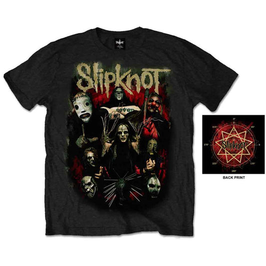 Slipknot Unisex T-Shirt: Come Play Dying (Black) (Back Print)