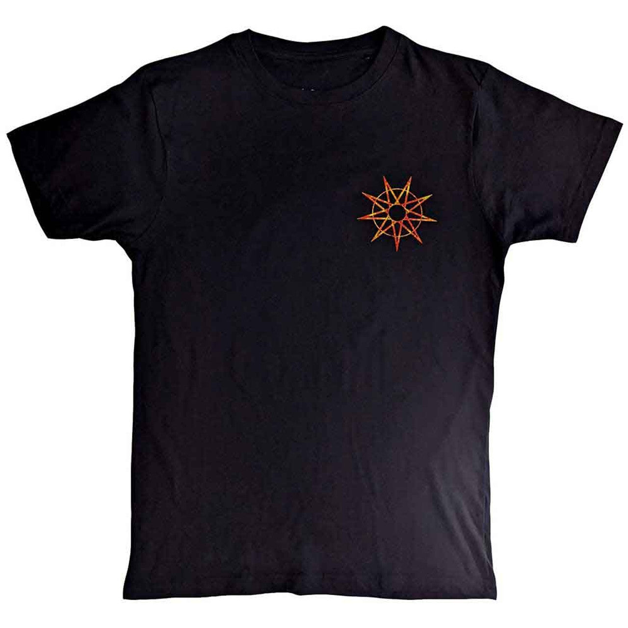 Slipknot Unisex T-Shirt: The End, So Far Flame Logo (Black) (Back Print)