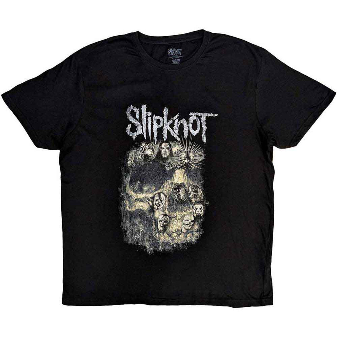 Slipknot Unisex T-Shirt: Skull Group (Black) (Back Print)