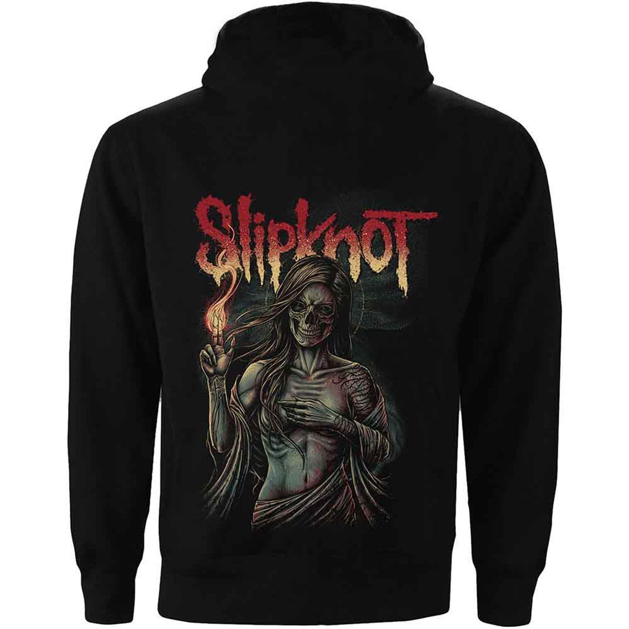 Slipknot Unisex Zipped Hoodie: Burn Me Away (Black) (Back Print)