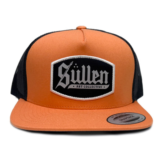 SULLEN CLOTHING CONTOUR SUNSET ORANGE TRUCKER HAT SNAPBACK CAP