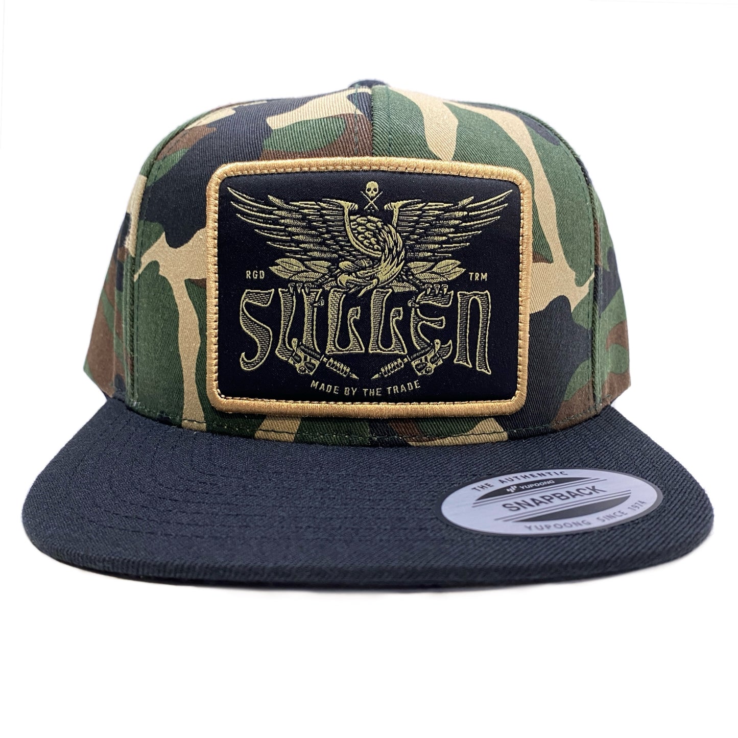 SULLEN CLOTHING EAGLE TRADITION WOODLAND CAMO SNAPBACK CAP HAT