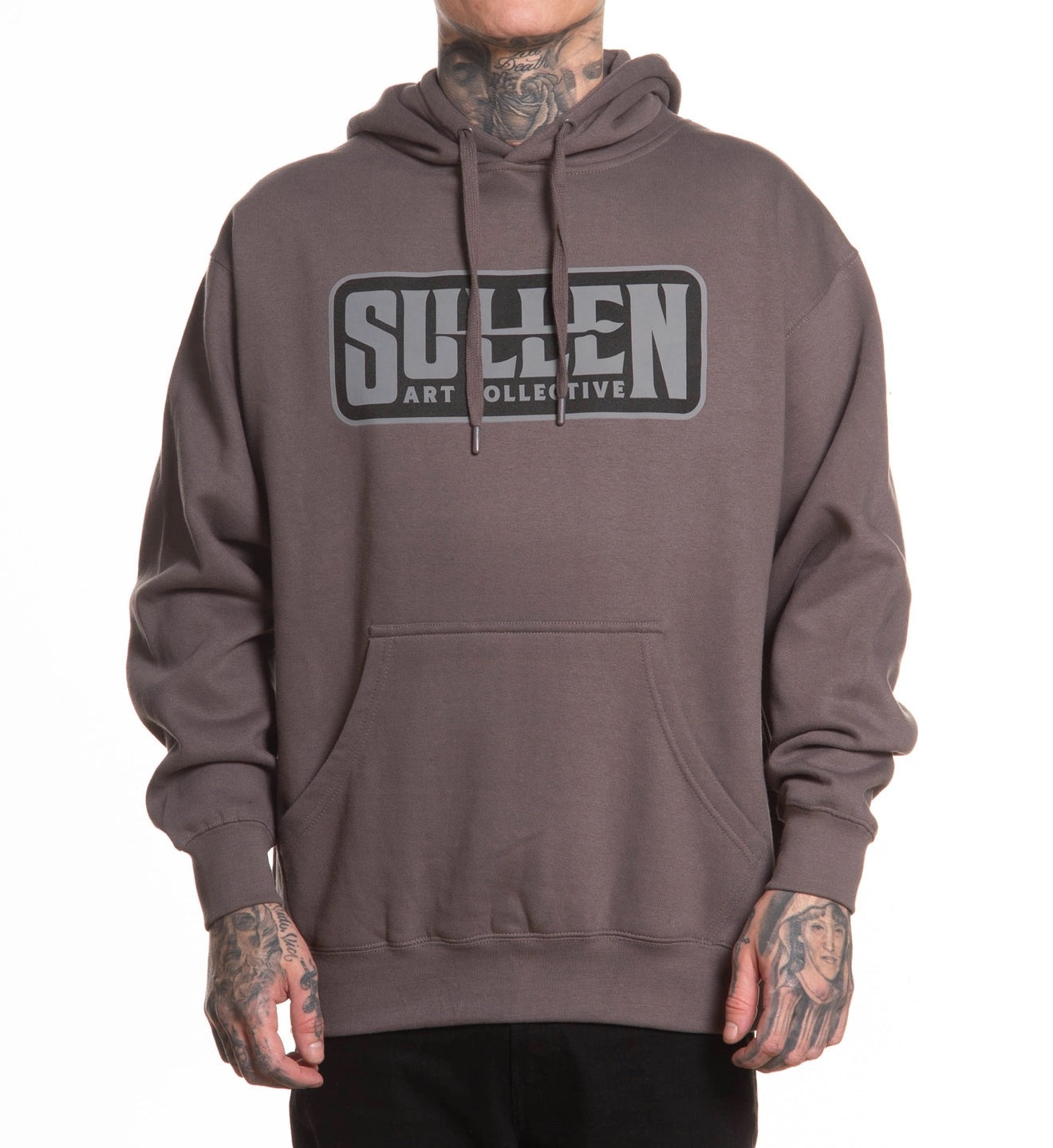 SULLEN CLOTHING BRUSH LINE GREY PULLOVER HOODIE