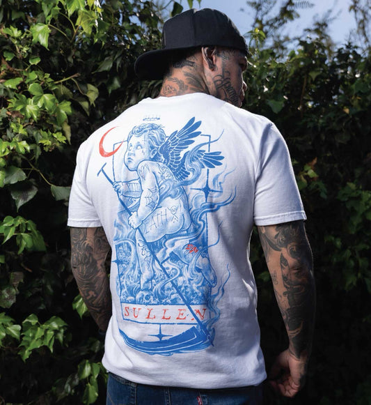 SULLEN CLOTHING DEATH ANGEL WHITE PREMIUM T-SHIRT