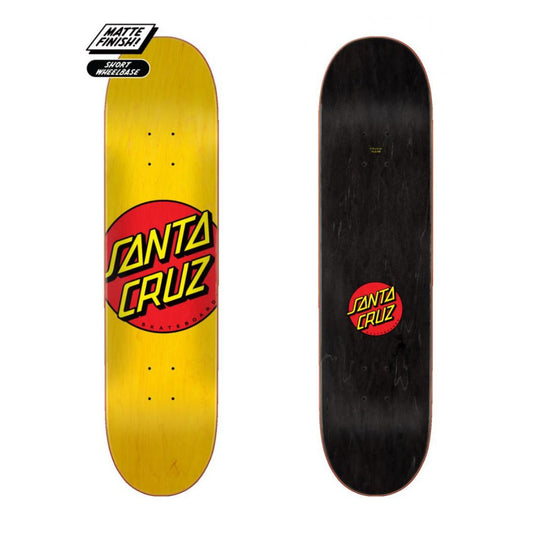 SANTA CRUZ LOGO DECK CLASSIC DOT YELLOW 7.75