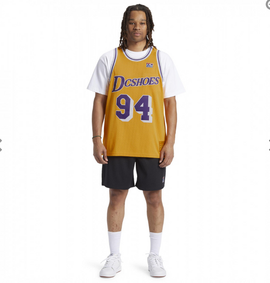 DC SHOES SHOWTIME JERSEY BASKETBALL VEST YELLOW