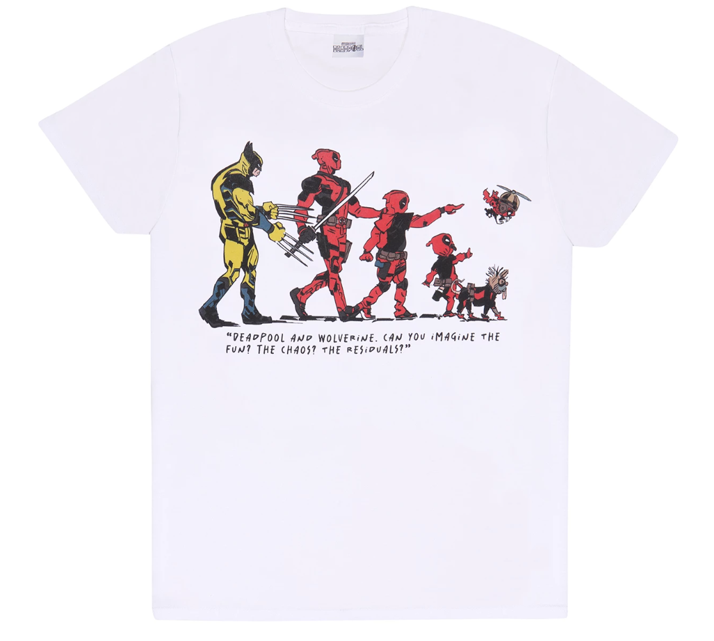 MARVEL DEADPOOL 3 CAN YOU IMAGINE WHITE T-SHIRT