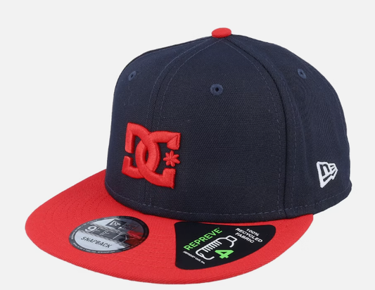 DC SHOES EMPIRE FIELDER NAVY RED NEW ERA 9 FIFTY SNAPBACK CAP