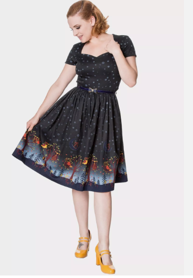 BANNED BLUE LONE TRAVELLER OWL DRESS