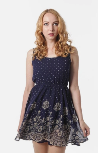 INNOCENT CUTIE DRESS NAVY