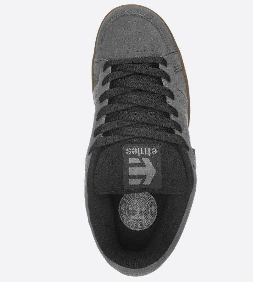 ETNIES KINGPIN GREY BLACK GUM TRAINERS