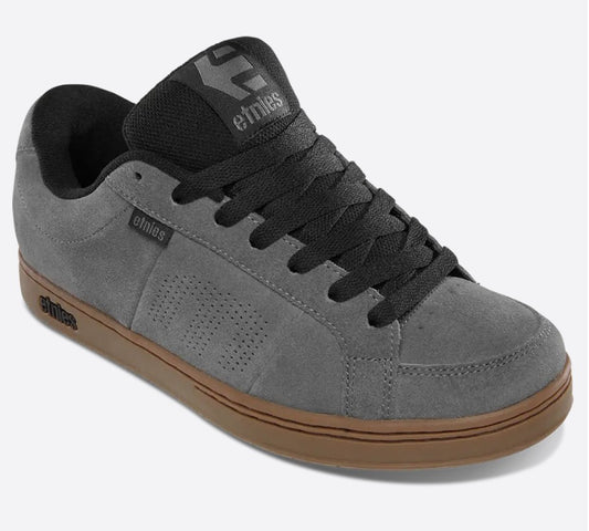 ETNIES KINGPIN GREY BLACK GUM TRAINERS