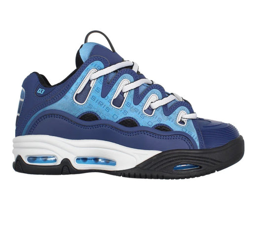 OSIRIS SHOES D3 2001 NAVY GREY BLUE TRAINERS