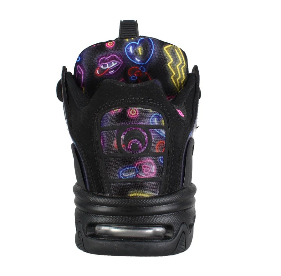 OSIRIS SHOES D3 2001 BLACK PINK HOLO TRAINERS