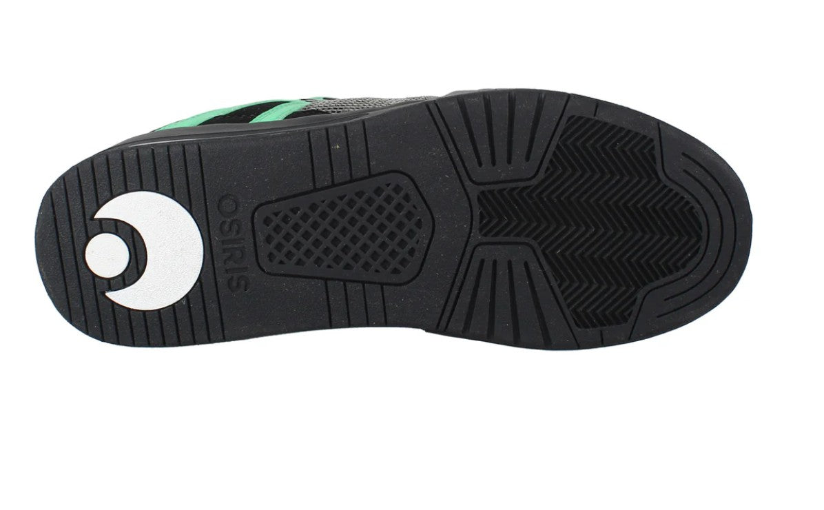 OSIRIS SHOES PIXEL BLACK CHARCOAL GREEN GLOW TRAINERS