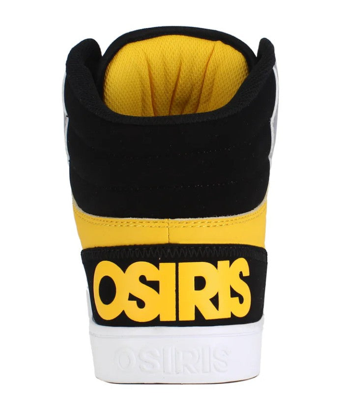 OSIRIS SHOES CLONE BLACK YELLOW WHITE TRAINERS