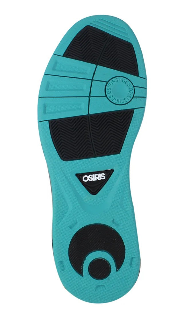 OSIRIS SHOES PERIL BLACK GREY TEAL TRAINERS