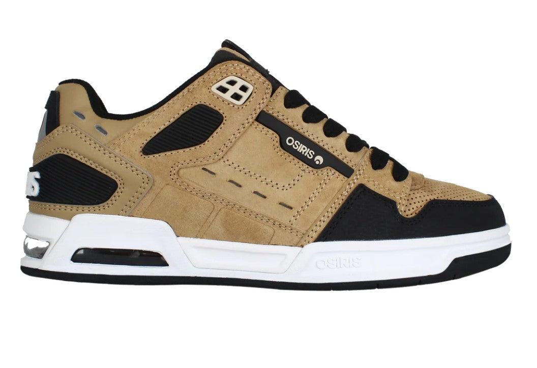 OSIRIS SHOES PERIL TAN BLACK WHITE TRAINERS