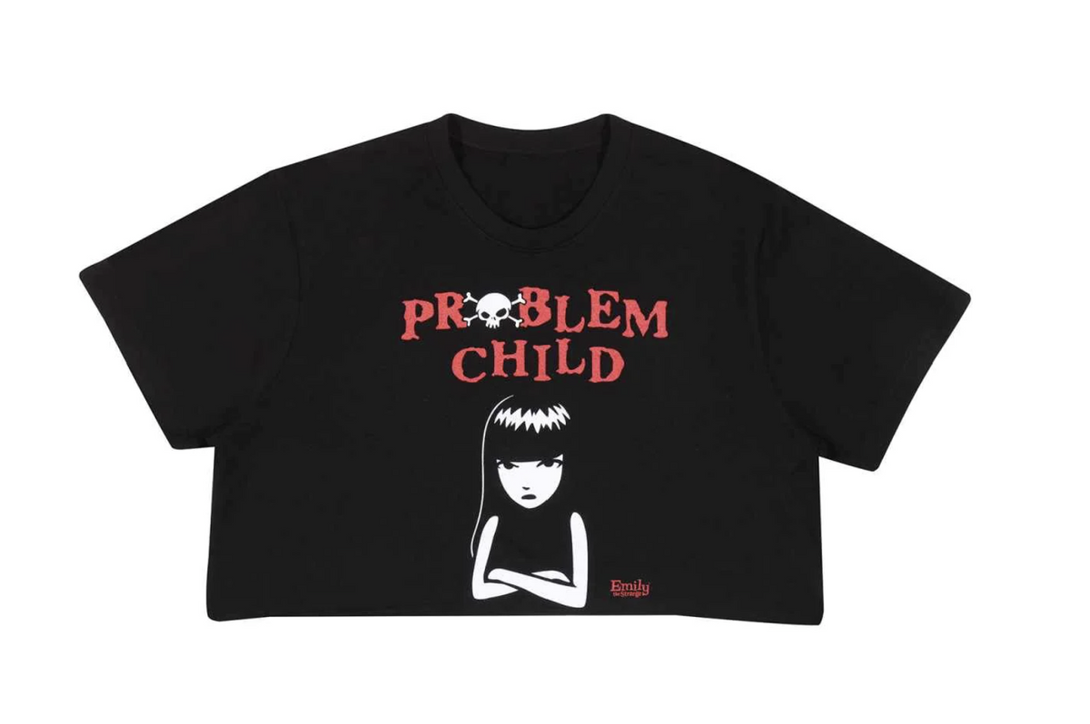 EMILY THE STRANGE CROP TSHIRT LADIES