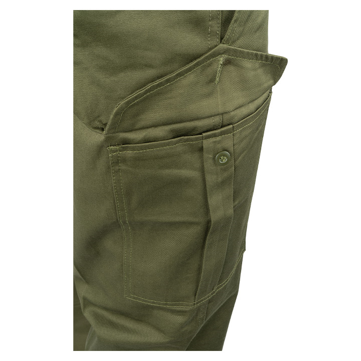 KHAKI GREEN HEAVYWEIGHT COMBAT TROUSERS