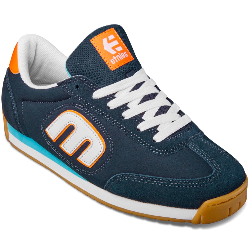 ETNIES LO-CUT 2 LS NAVY ORANGE WHITE TRAINERS