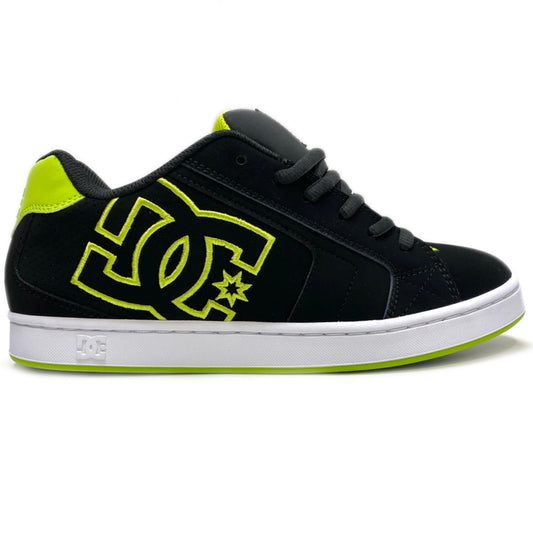 DC SHOES NET BLACK LIME GREEN TRAINERS