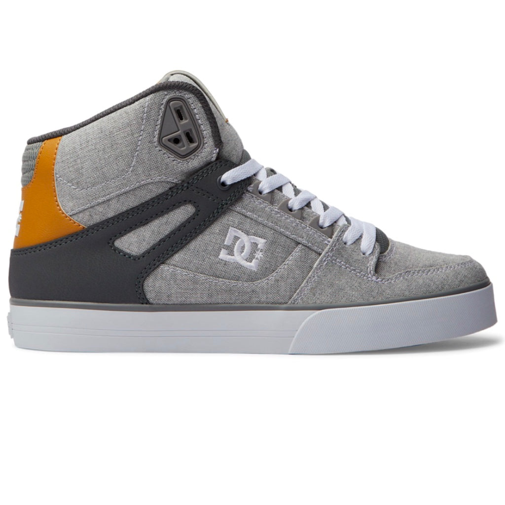 DC SHOES PURE HIGH TOP WC GREY GREY WHITE TRAINERS