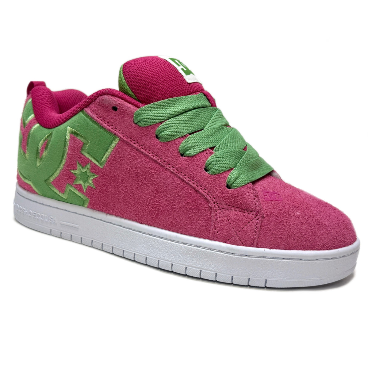 DC SHOES COURT GRAFFIK SE CRAZY PINK SOFT LIME TRAINERS