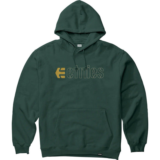 ETNIES ECORP GREEN & GOLD PULLOVER HOODIE