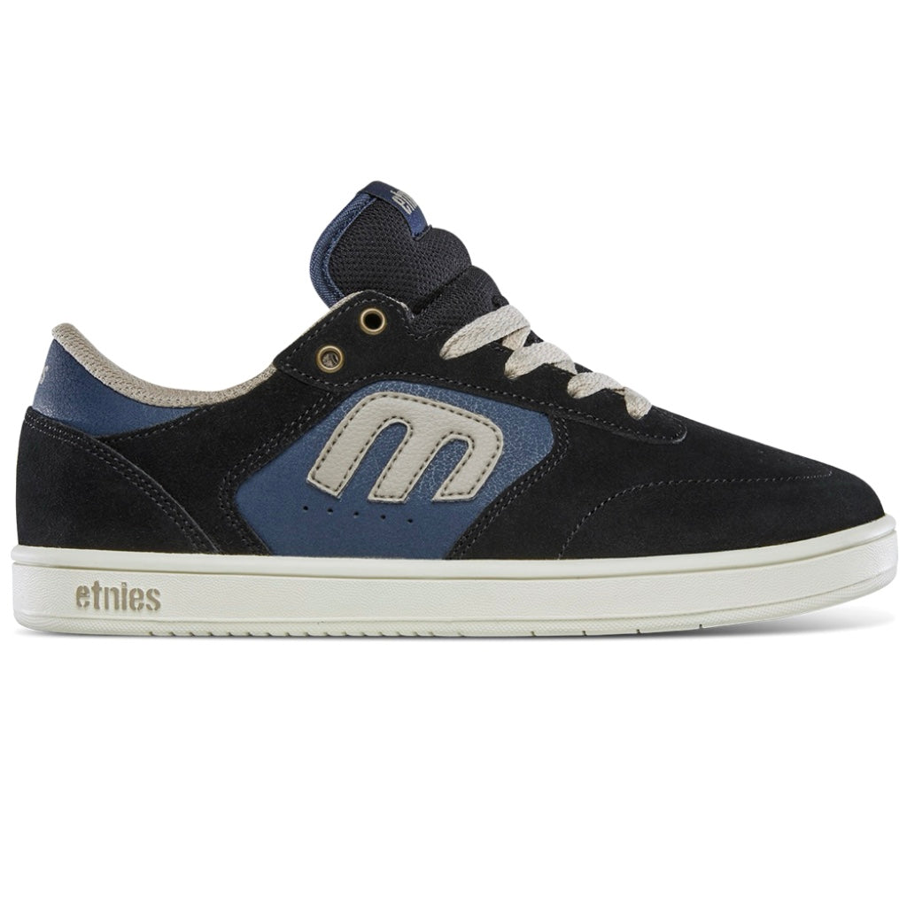 ETNIES KIDS WINDROW BLACK NAVY GREY TRAINERS