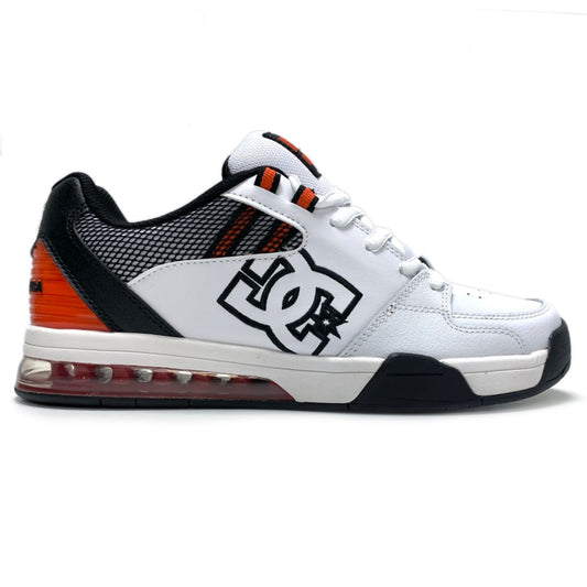 DC SHOES VERSATILE WHITE BLACK & RED TRAINERS