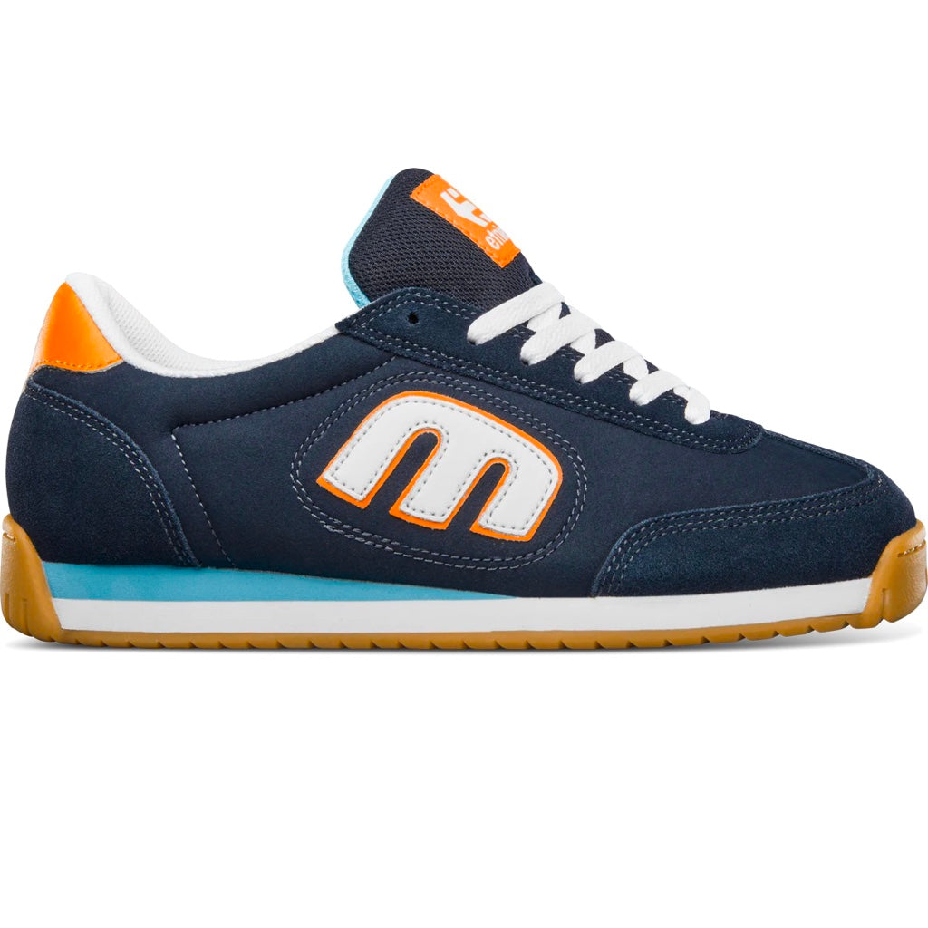 ETNIES LO-CUT 2 LS NAVY ORANGE WHITE TRAINERS