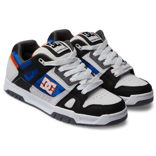 DC SHOES STAG WHITE BLACK ORANGE TRAINERS