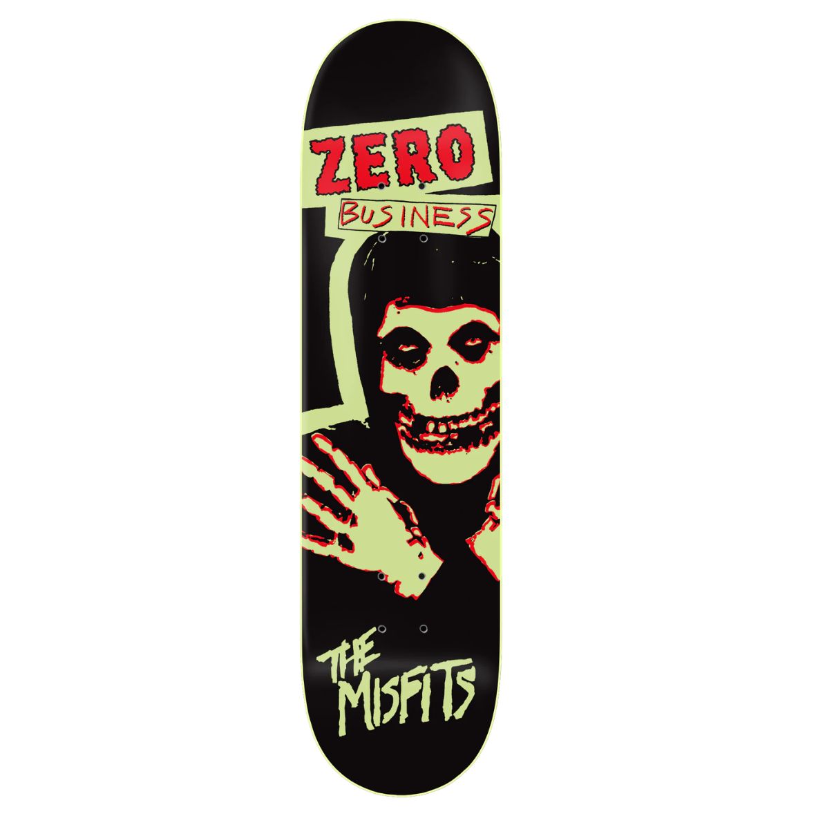 Zero Skateboard Deck Misfits Business GITD 8.25"