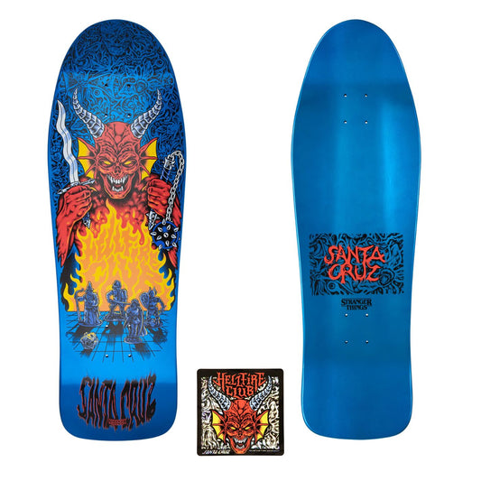 SANTA CRUZ DECK STRANGER THINGS KNOX HELLFIRE BLUE 10.7