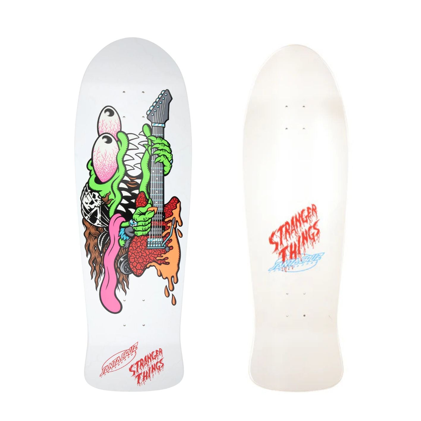 SANTA CRUZ DECK STRANGER THINGS MEEK SLASHER WHITE 10.1