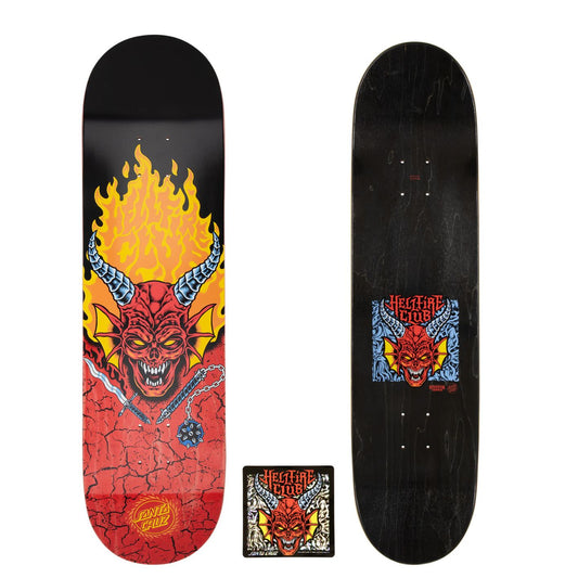 SANTA CRUZ DECK STRANGER THINGS HELFIRE CLUB RED BLACK 8.25