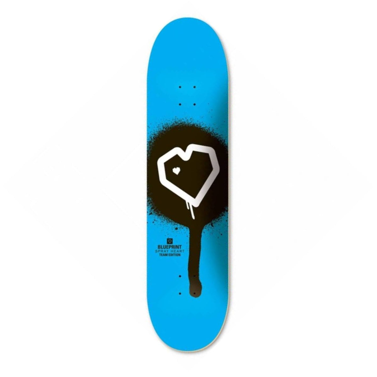 BLUEPRINT SPRAYHEART CYAN SKATEBOARD DECK 7.625"