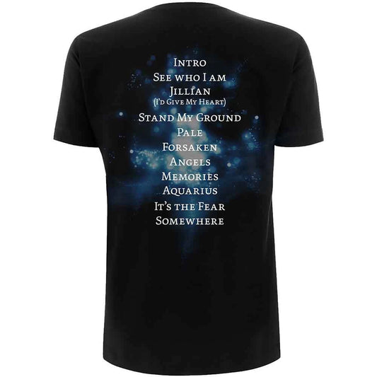 Within Temptation Unisex T-Shirt: Silent Force Tracks (Black) (Back Print)