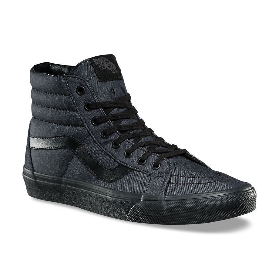 VANS SK8 HI REISSUE MONO CHAMBRAY BLACK UNISEX TRAINERS