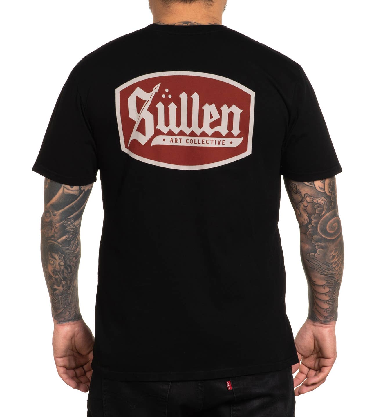 SULLEN CLOTHING LINCOLN FILL JET BLACK PREMIUM T-SHIRT (XL)