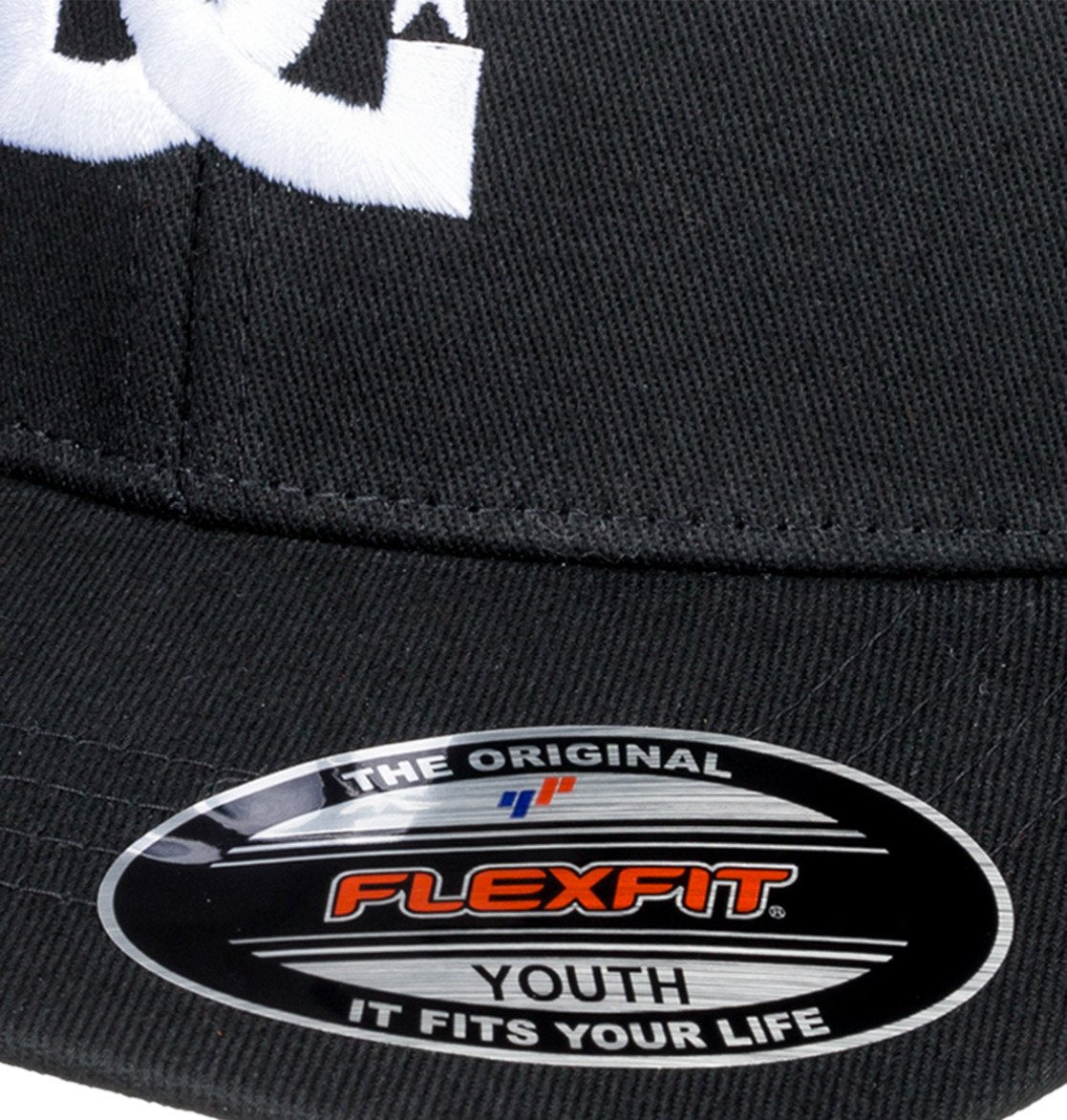 DC SHOES CAP STAR BLACK FLEXFIT CAP HAT YOUTHS