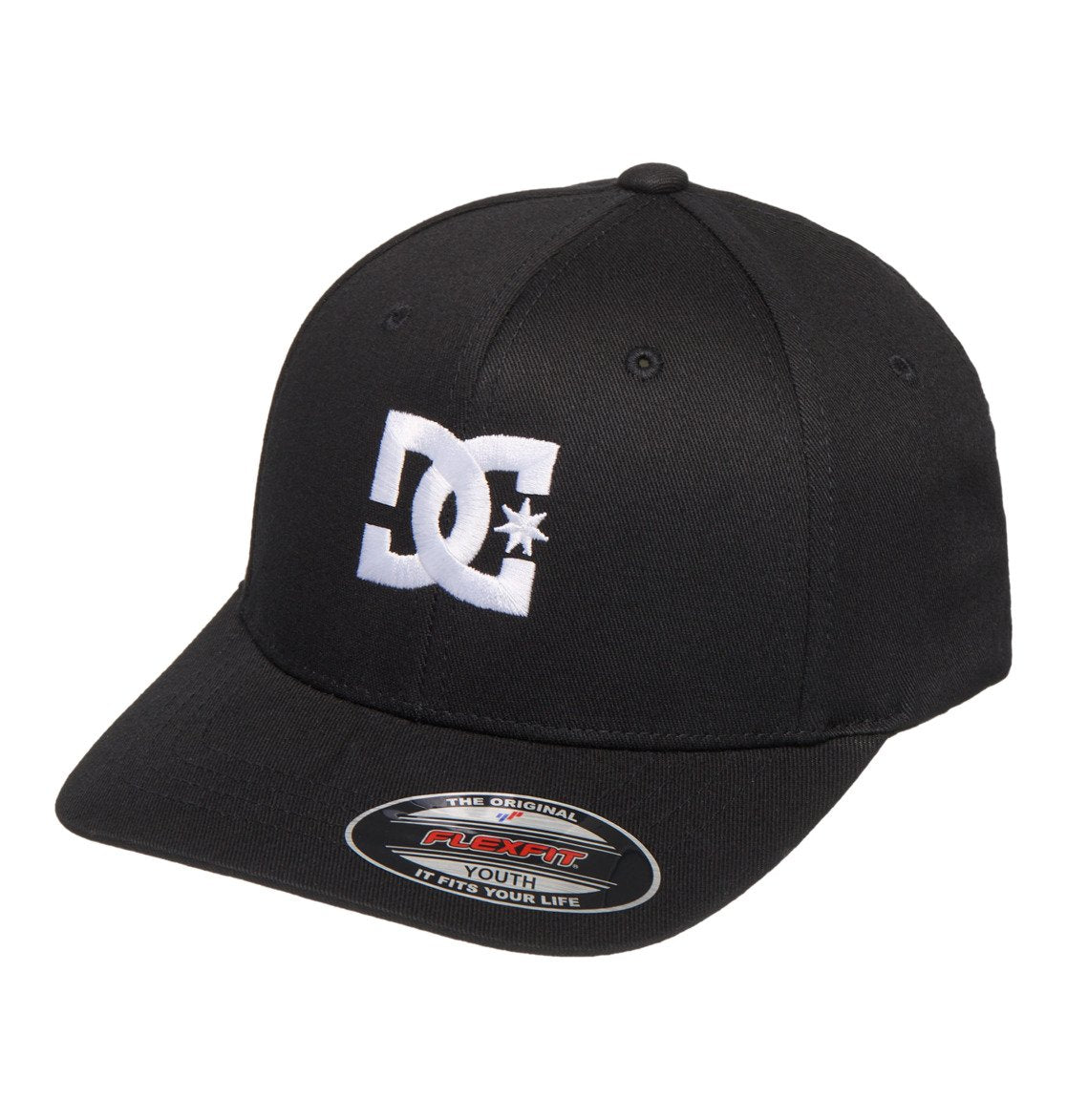 DC SHOES CAP STAR BLACK FLEXFIT CAP HAT YOUTHS