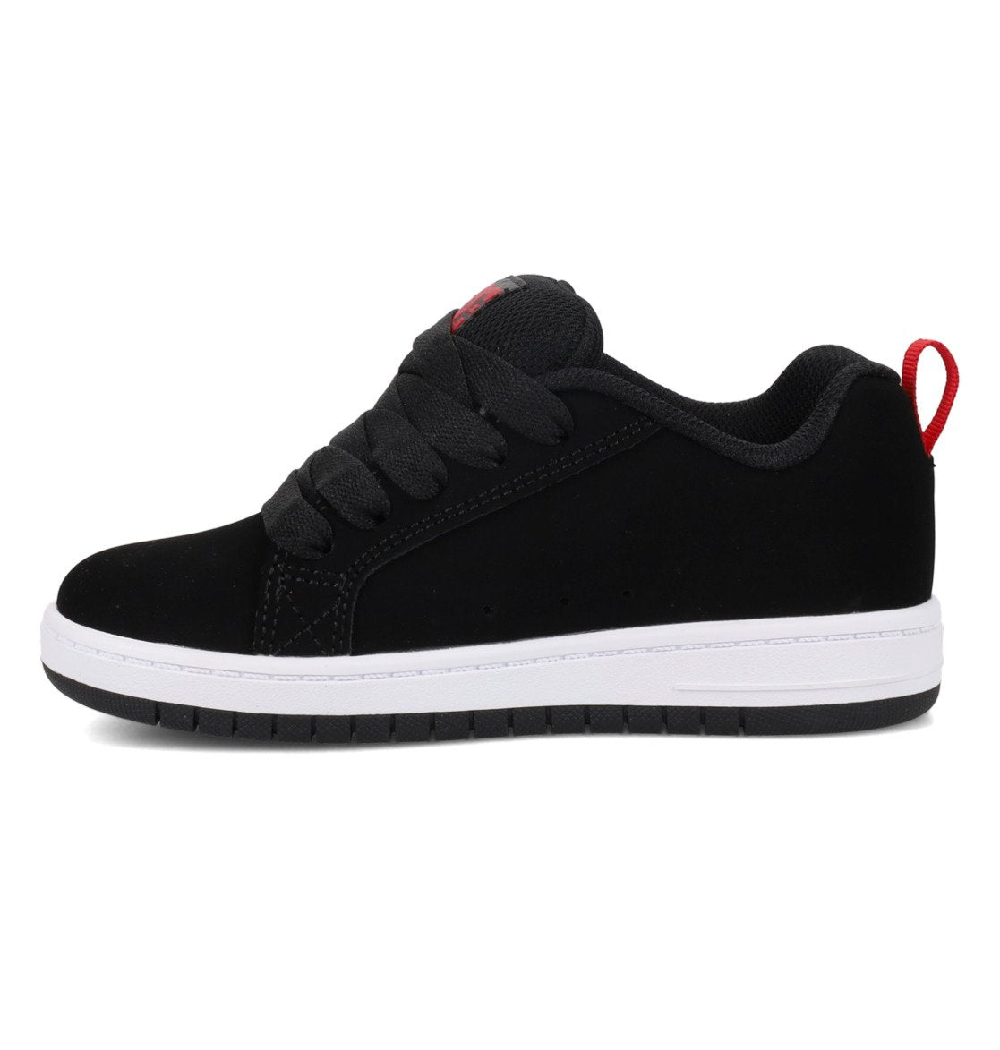 DC SHOES COURT GRAFFIK BLACK WHITE RED TRAINERS