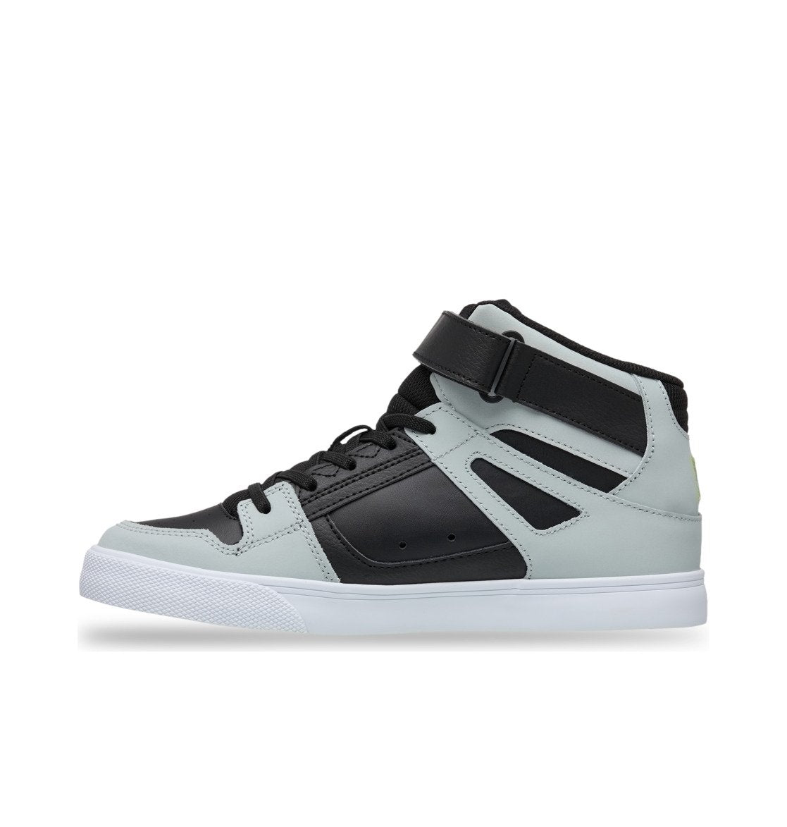 DC SHOES PURE HI-TOP EV GREY BLACK LIME GREEN YOUTH KIDS TRAINERS