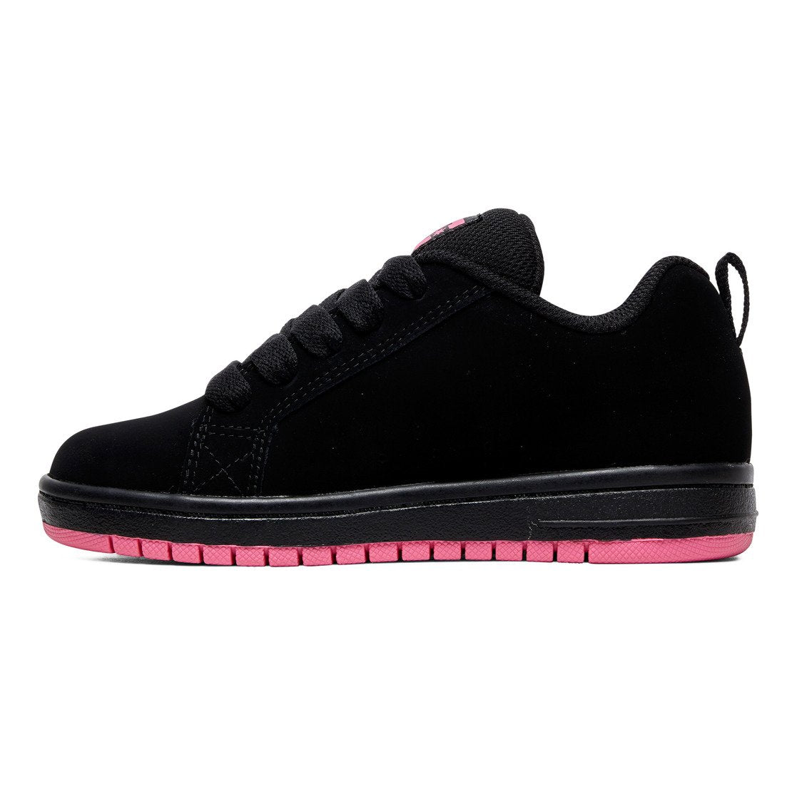 DC SHOES COURT GRAFFIK BLACK PINK YOUTHS TRAINERS