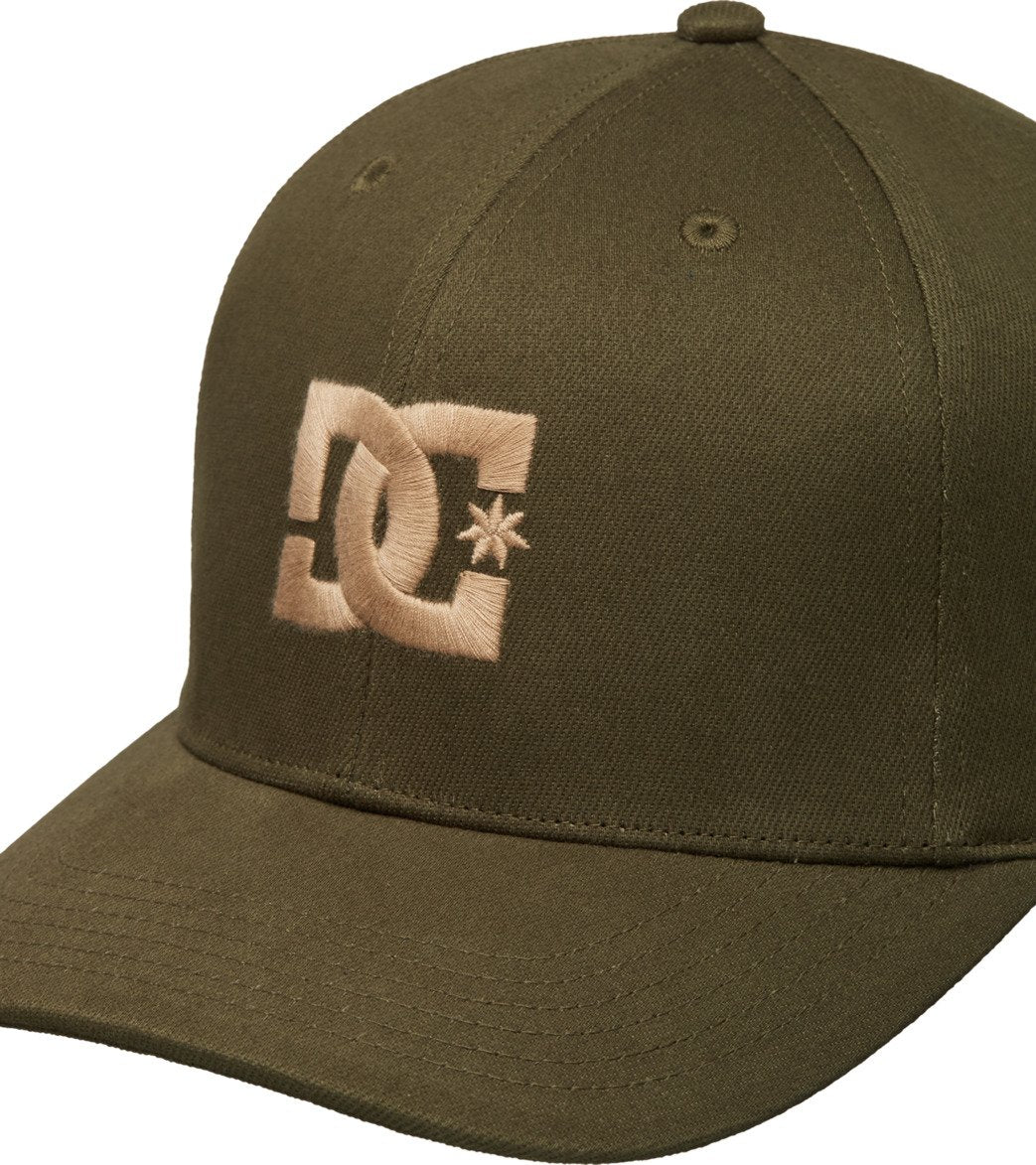 DC SHOES CAP STAR BRONZE GREEN FLEXFIT CAP HAT