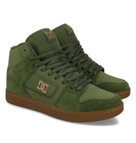 DC SHOES MANTECA 4 HI GREEN GUM TRAINERS