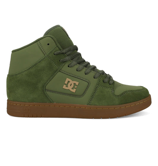 DC SHOES MANTECA 4 HI GREEN GUM TRAINERS