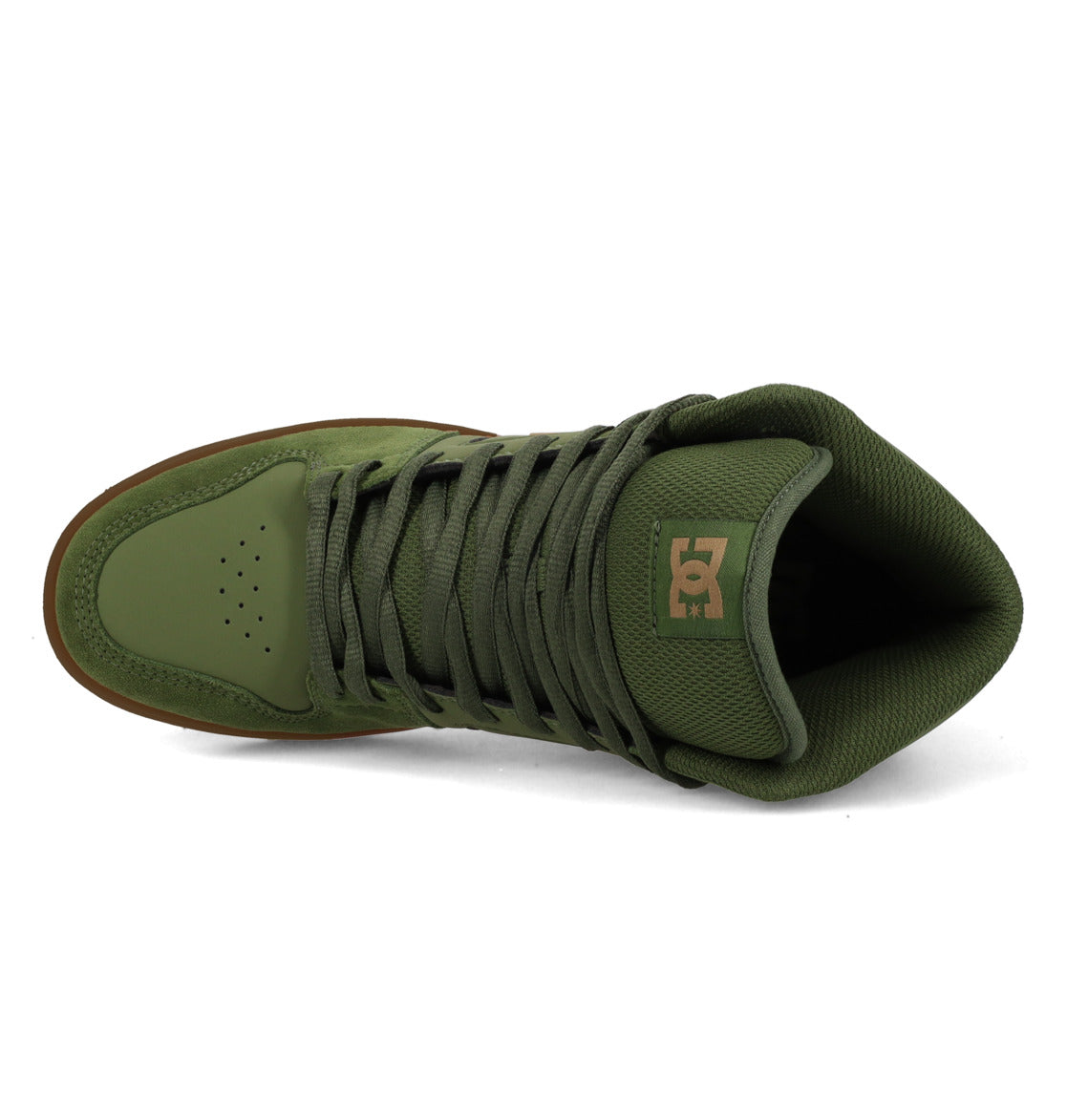 DC SHOES MANTECA 4 HI GREEN GUM TRAINERS